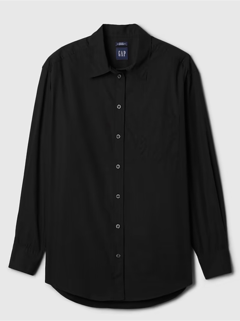 GAP Women’s Black Button-Down Perfect Shirt XL Tall NWOT